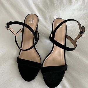 BP. Lula Block Slingback Sandal Suede Open Toe Ankle Strap Women's Size 9.5 M